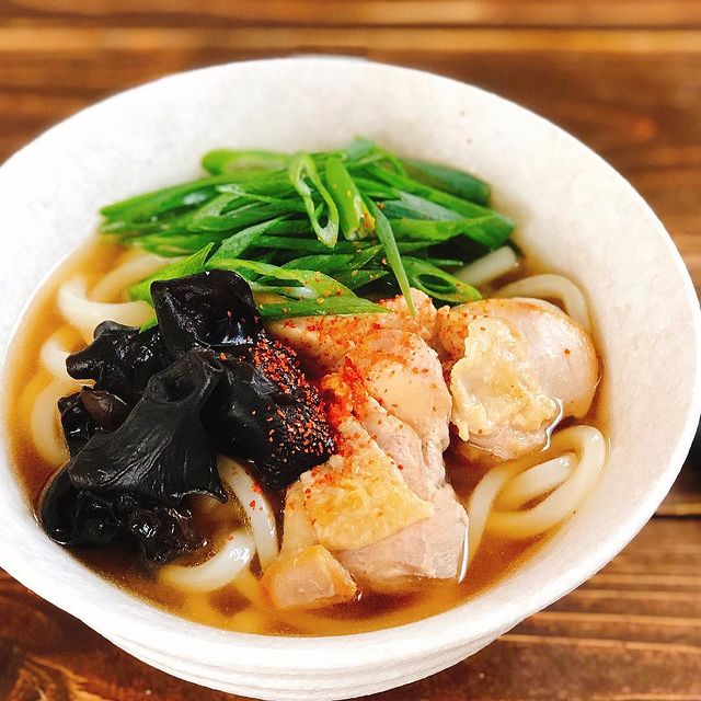 食感◎鶏肉ときくらげのあっさりうどんレシピ