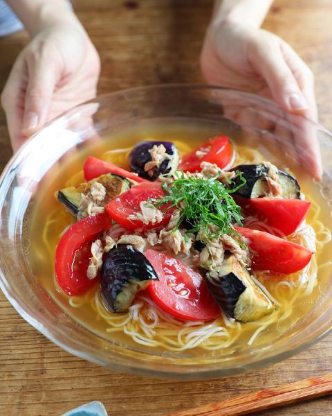 トマトのツナそうめん