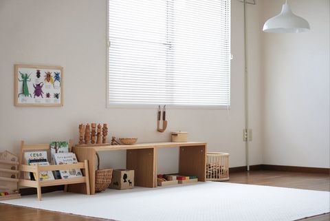 コの字の家具でおもちゃを収納