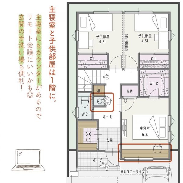 趣味や仕事に没頭できる◎カウンターデスクが多い間取り。4