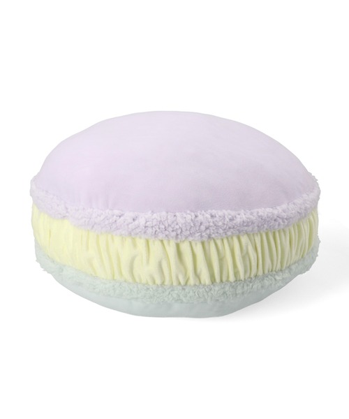 マカロンヌ クッション 400×400 ライトパープル×ライトグリーン