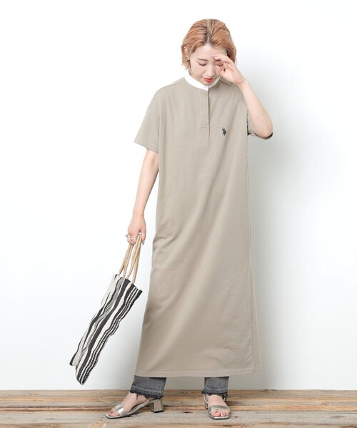 10月初旬の服装|シャツワンピース×デニム