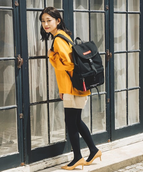 EMBROIDERED BAR CANVAS FLAP BACKPACK