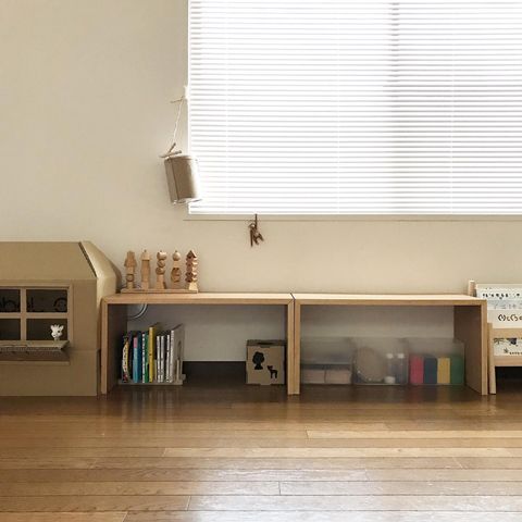 コの字の家具で絵本の収納