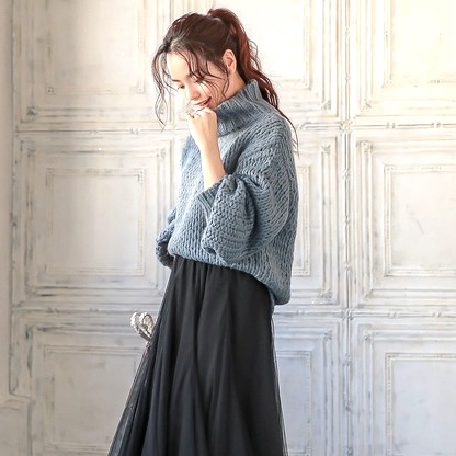 40代 大人女性のチュールスカート秋冬コーデ 21トレンドの着こなし方 Folk