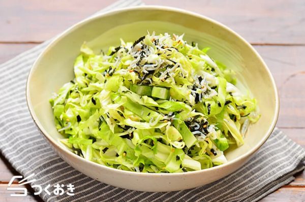 しらすとキャベツの簡単海苔和えサラダレシピ