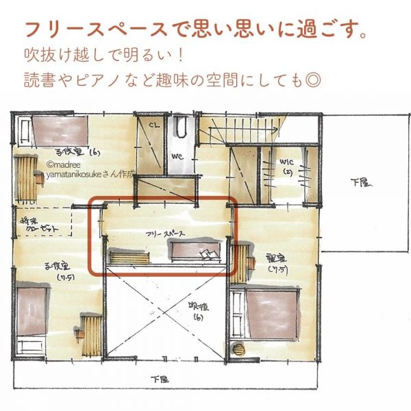 家事周り、まとめました。キッチンとランドリー間取り。5