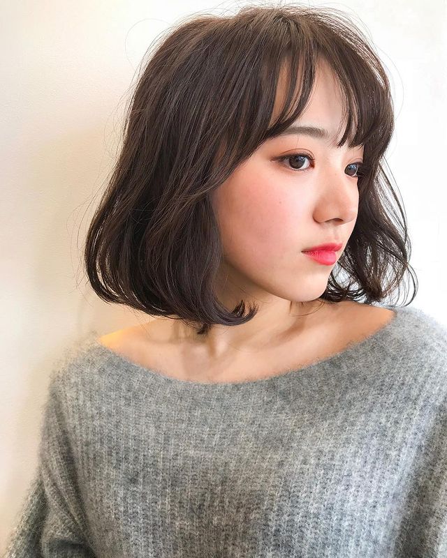 面長さんに似合う 切りっぱなしボブ はこれ 悩み解決のヒントが見つかるかも Folk