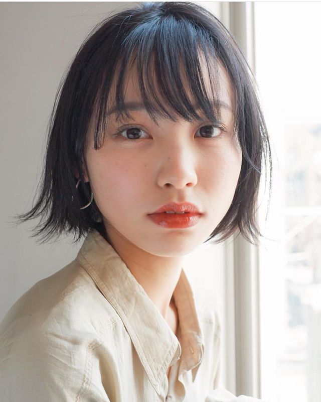 丸顔さんこそ似合う 切りっぱなしボブ 集めました 小顔魅せが叶うヘアカタログ Folk