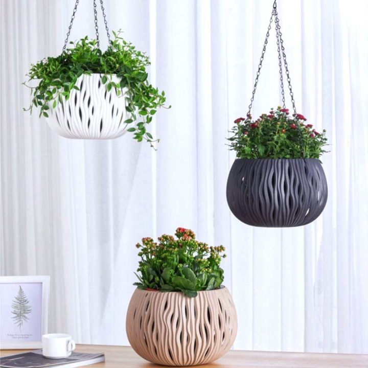 Hubsch(ヒュプシュ) ロータスハンギングポット　ホワイト Hubsch(ヒュプシュ) ロータスハンギングポット ホワイト Hubsch