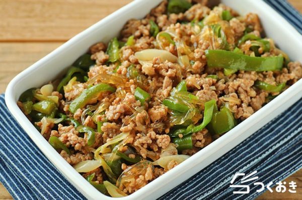 ひき肉とピーマンで◎人気副菜の春雨中華炒め