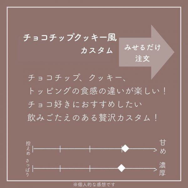 飲みごたえのある贅沢カスタム！