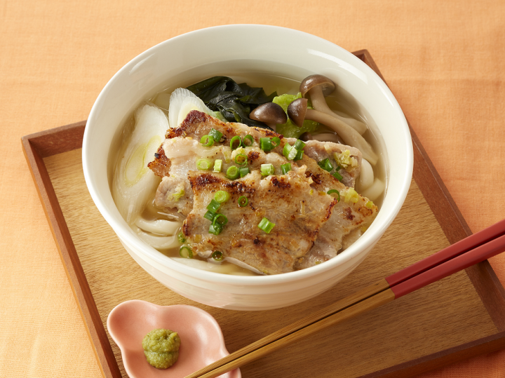 下味冷凍を活用！豚バラねぎ塩うどん