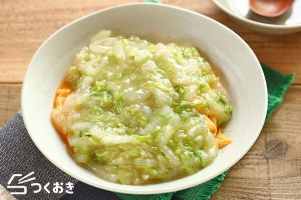 優しい味のふんわり卵の白菜あんかけレシピ