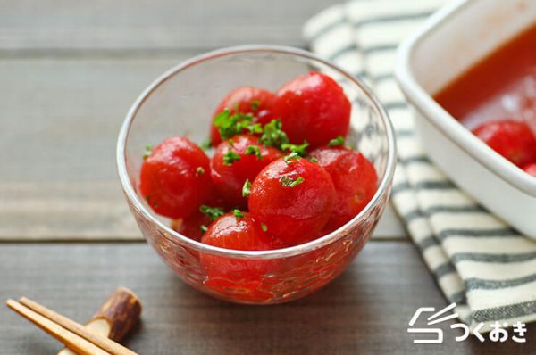 お弁当にもおすすめ♪ミニトマトの和風マリネ