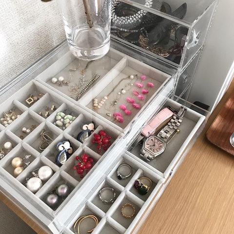 【無印良品】重なるアクリルケース　素材ベロア