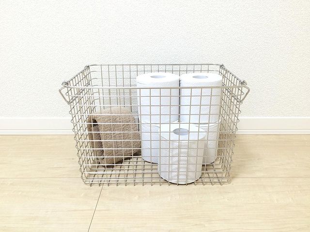 無印良品のステンレスワイヤーバスケット　素材