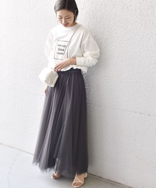 チュールエアリーロングスカート◇