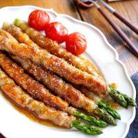 コクが美味しいおつまみおかず！やみつきになる「アスパラの甘辛チーズ肉巻き」