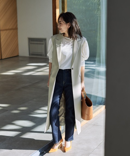 春のストレートデニムコーデ14