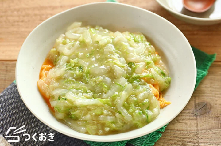 丼におすすめ、卵の白菜あんかけレシピ