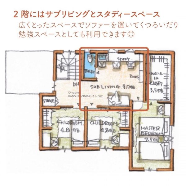 洗濯物をそのまましまえる！家事動線が自慢の間取り5