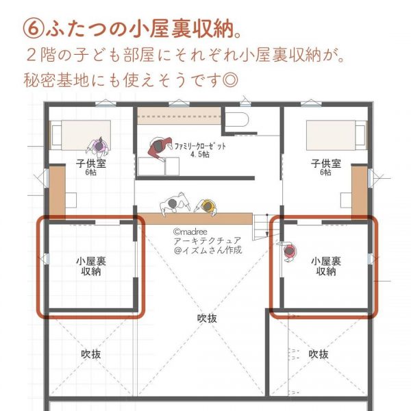 適材適所の収納たっぷり！将来は平家として使える家。7