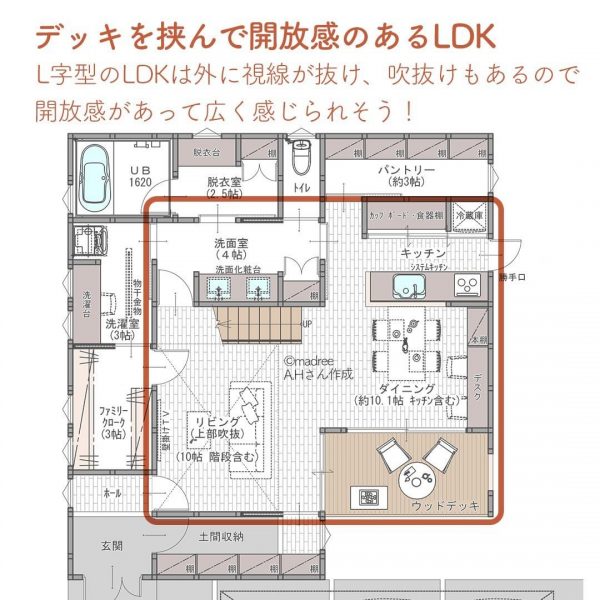 家族の時間もプライベートも重視した間取り。2