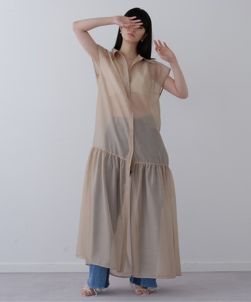 シアーシャツワンピース【オンラインストア限定商品】
