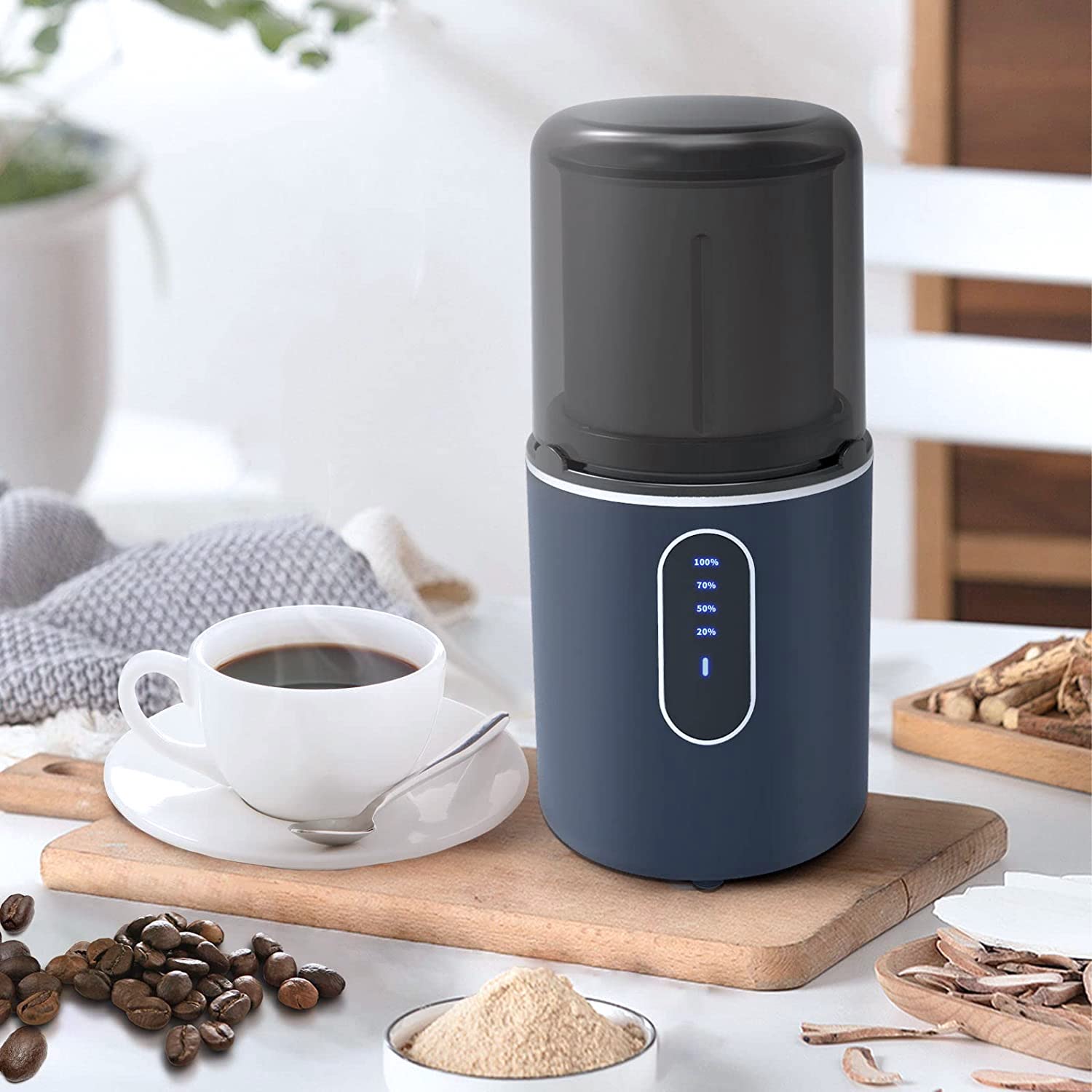 激安 ✨新品未使用✨電動コーヒーミル⭐️コードレス⭐️コニカル式 ...