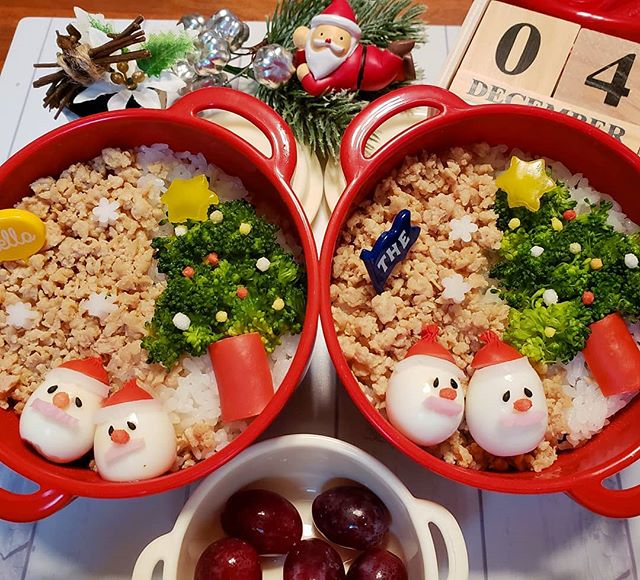 ブロッコリーのクリスマスツリーのキャラ弁