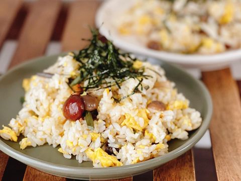 食感◎な山菜ときのこの和風チャーハンレシピ