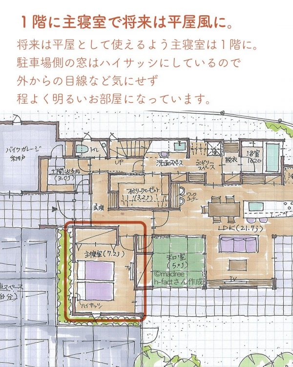 片付けしやすい帰宅動線とワイワイ遊べるデッキの間取り4