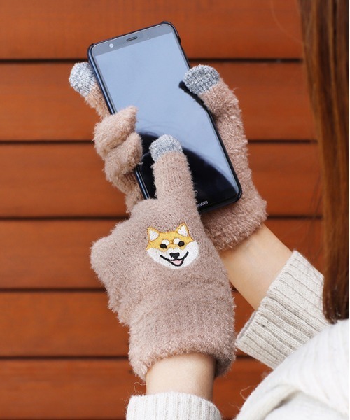 スマホ手袋犬シリーズ