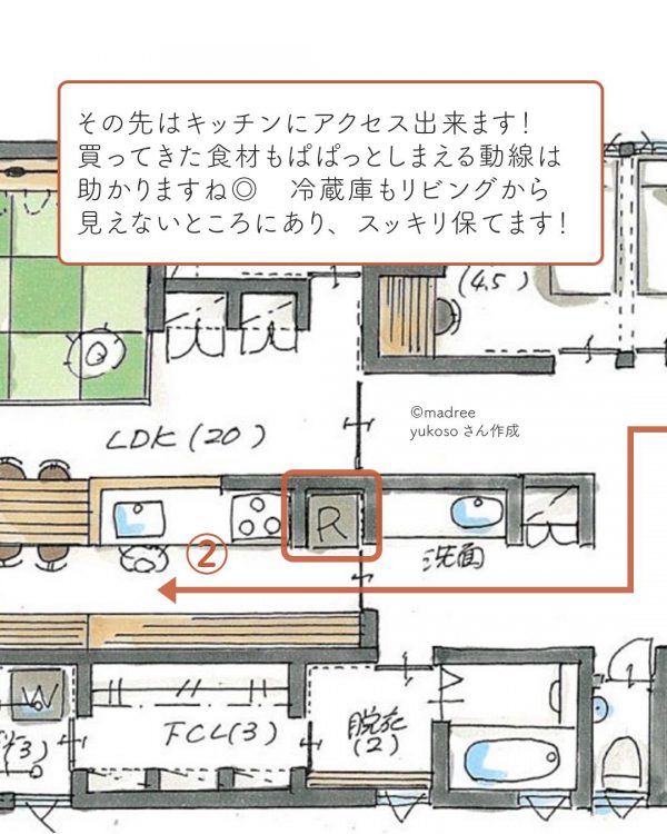 洗面所を起点にぐるっと！回遊できる家事動線のある平屋3